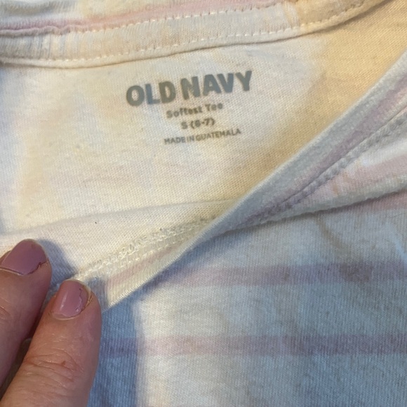 Old Navy Girls T-Shirt Trio - Mint, Cream, and Striped - Picture 9 of 11